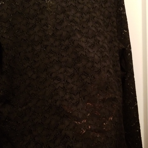 NWOT L/S LACE SHIRT W/ZIPPER FRONT SZ. XL - Picture 5 of 6